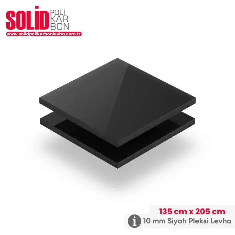 10 mm Siyah Pleksi Levha (135 x 205)