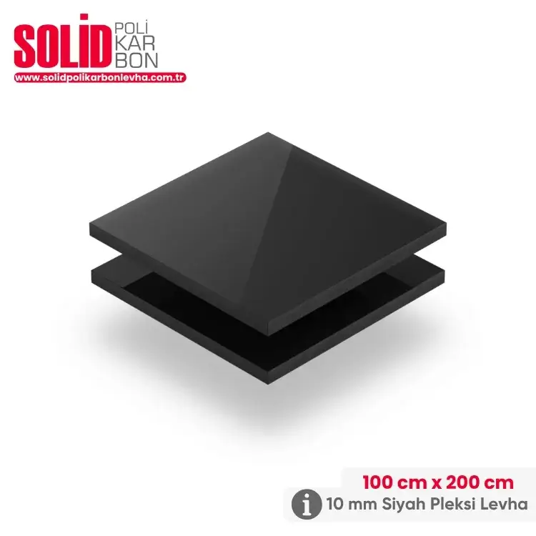 10 mm Siyah Pleksi Levha (100 x 200)