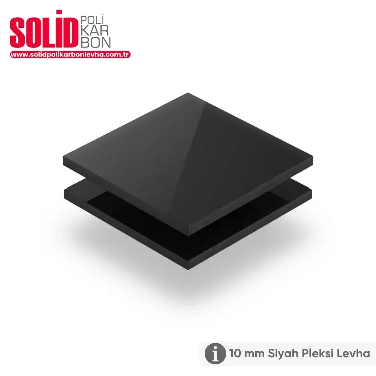 10 mm Siyah Pleksi Levha