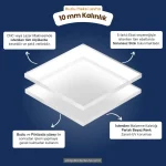 10 mm kalınlıktaki Buzlu Pleksi Akrilik Levha
