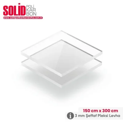 3 mm Şeffaf Pleksi (150 x 300)