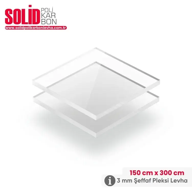 3 mm Şeffaf Pleksi (150 x 300)