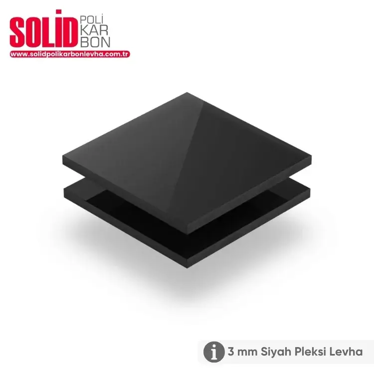 3 mm Siyah Pleksi Levha