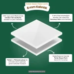 8 mm Kalınlıktaki Beyaz Pleksi Akrilik Levha