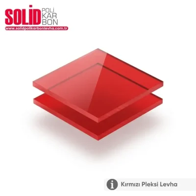 Kırmızı Transparan Pleksi Levha