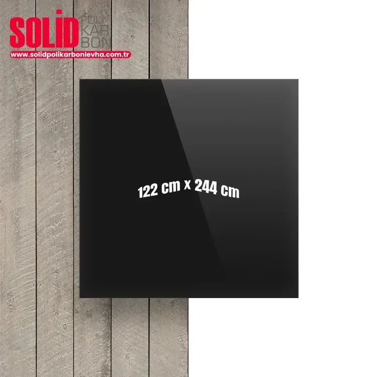 Siyah Pleksi (122 x 244) Tahta Üzerinde Görünüm
