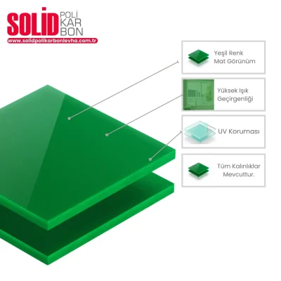 Yeşil Mat Levha Özellikleri